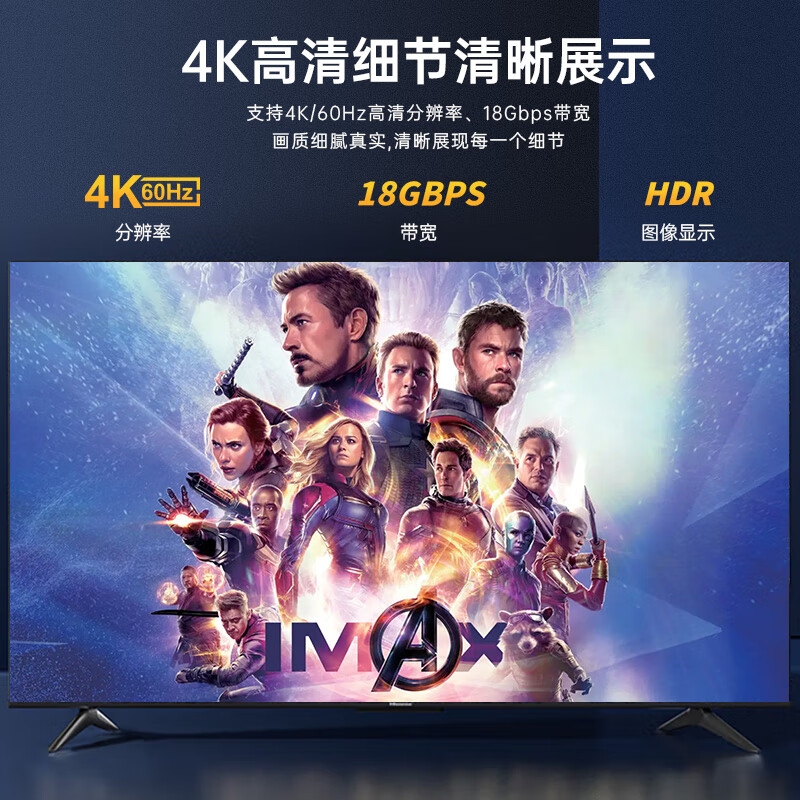 ULT-unite MINIDP转HDMI线4K60Hz高清转接头迷你dp雷电接口转换器线 1米按根销售