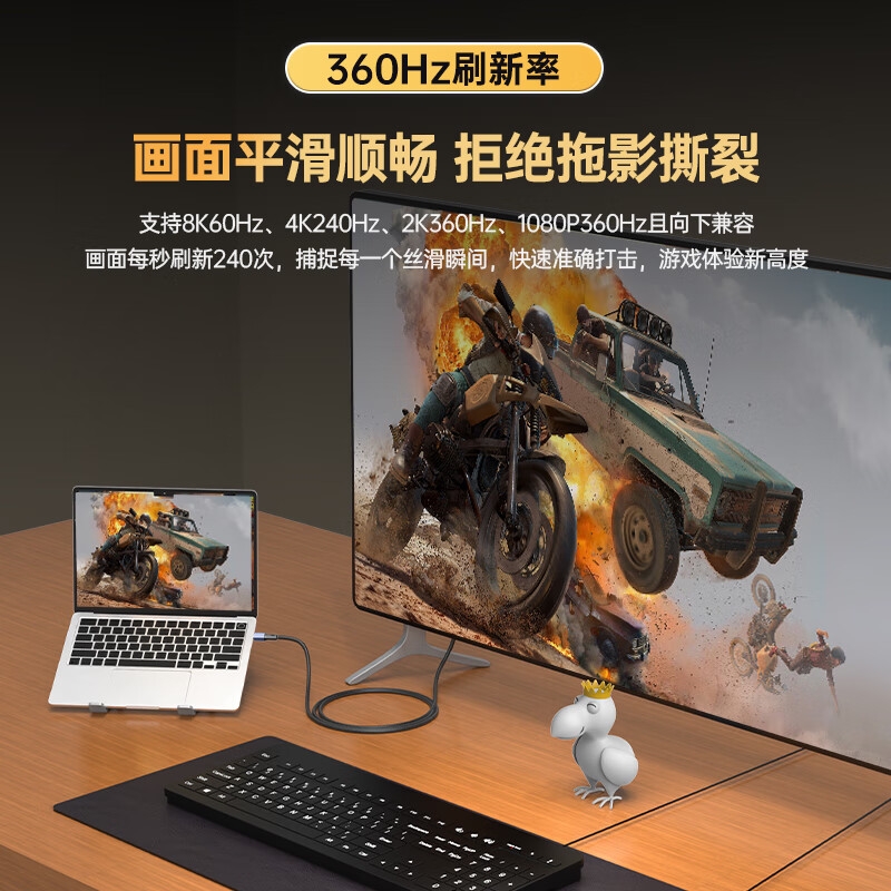 ULT-unite MINI DP转HDMI线8K60HZ高清转接头迷你dp雷电接口转换器线 1米按根销售