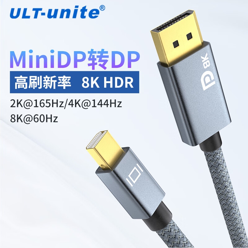 ULT-unite MINI DP转DP1.4 迷你高清转接线 [8K60HZ]3米按根销售
