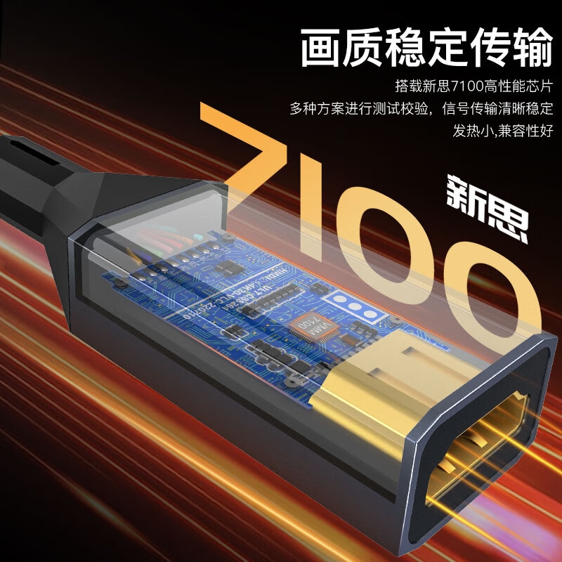 ULT-unite DP转HDMI母8K 主动式DP1.4转HDMI2.1转换器公对母高清转接头 0.2米按个销售
