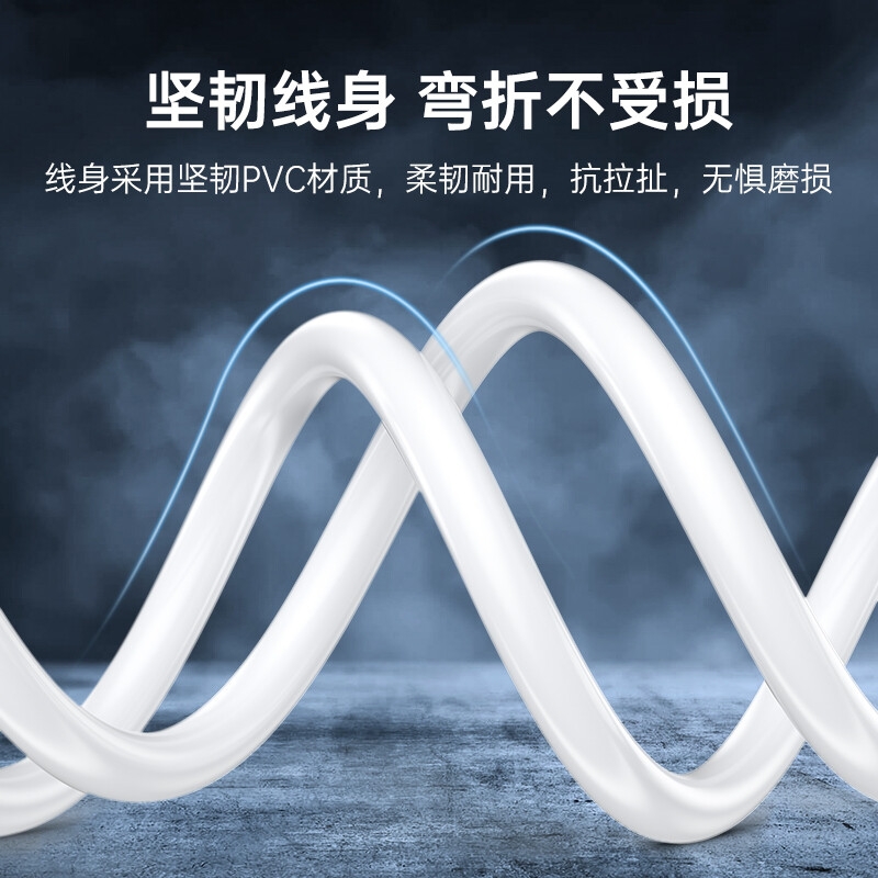 山泽 HUB01 USB3.0分线器 高速4口拓展坞 USB集线器HUB扩展坞 1.5米 白色按个销售