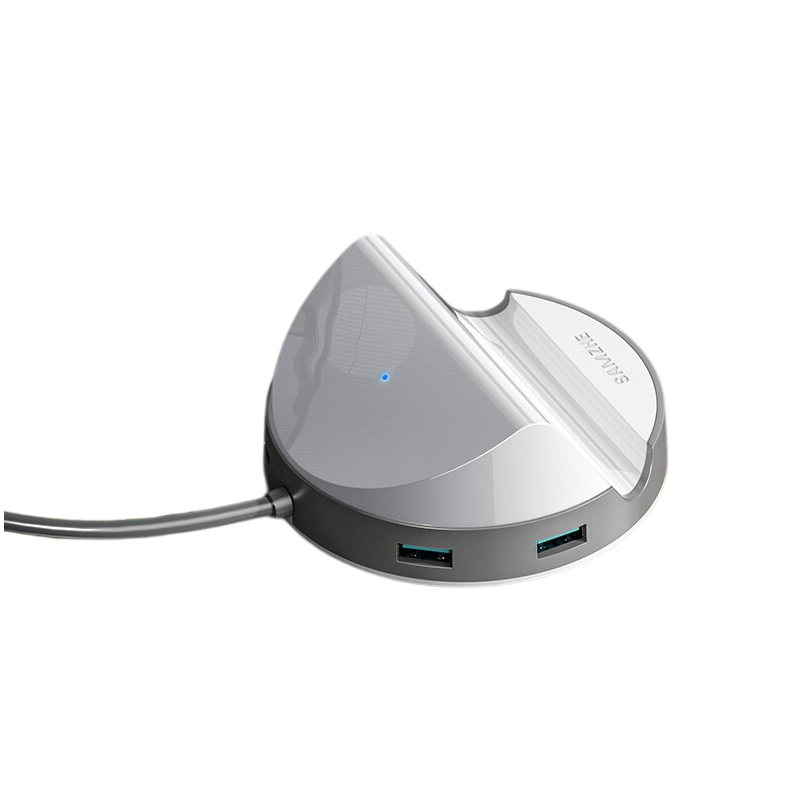 山泽 HUB801 USB3.1Gen2扩展坞分线器四口Type-C拓展坞HUB集线器 Type-C3.1【手机支架]10Gbps 0.3米按个销售