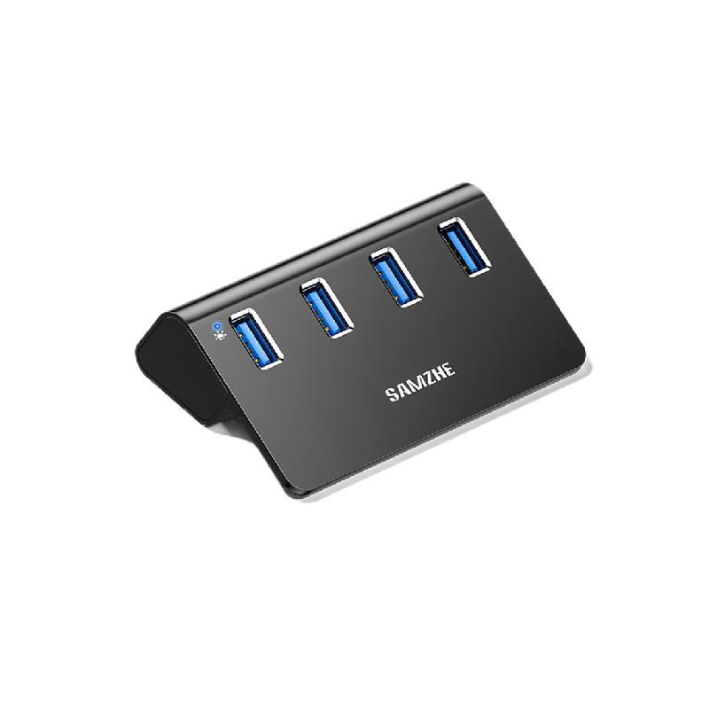山泽 JXQ-H04 USB分线器3.0高速HUB扩展坞集线器 USB3.0【铝合金]4口按个销售