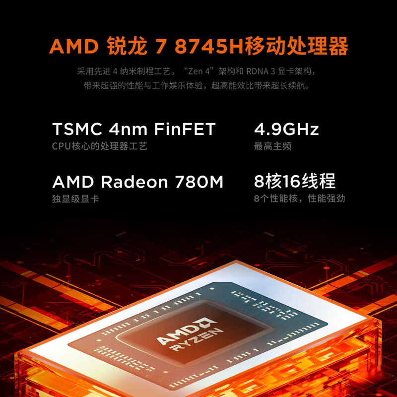 联想 拯救者R7000 笔记本电脑15.6英寸 (R7 8745H 16G 512G RTX4060  FHD 144Hz 100%sRGB)灰按台销售