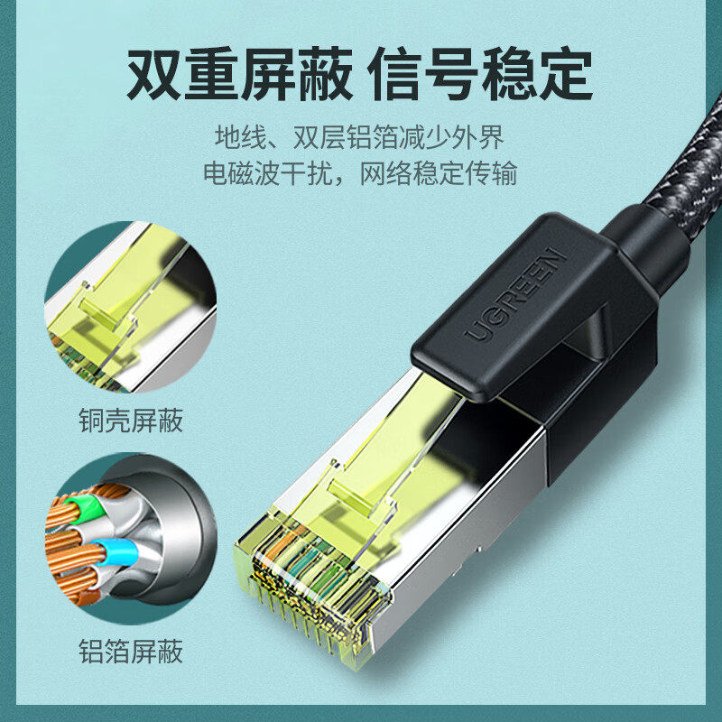 绿联 80423 七类网线纯铜双绞网络跳线 2米按根销售