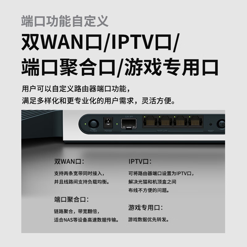 TP-LINK TL-XDR5480易展Turbo版 WiFi6 AX5400双频千兆无线路由器 飞流|5400M|2.5G口按台销售