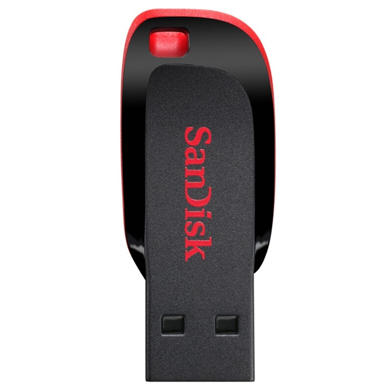 闪迪 CZ50 USB2.0 U盘 小巧便携 安全加密软件 酷刃 黑红色 16GB按个销售