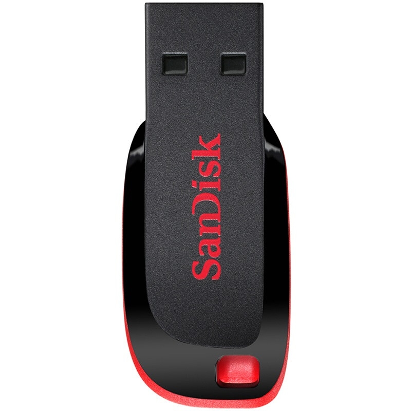 闪迪 CZ50 USB2.0 U盘 小巧便携 安全加密软件 酷刃 黑红色 128GB按个销售