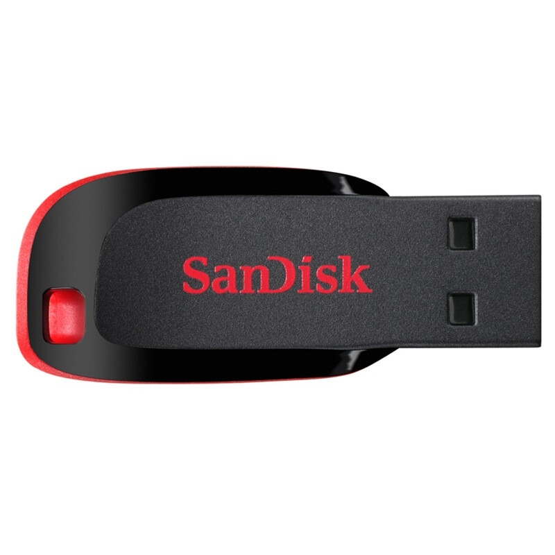 闪迪 CZ50 USB2.0 U盘 小巧便携 安全加密软件 酷刃 黑红色 32GB按个销售