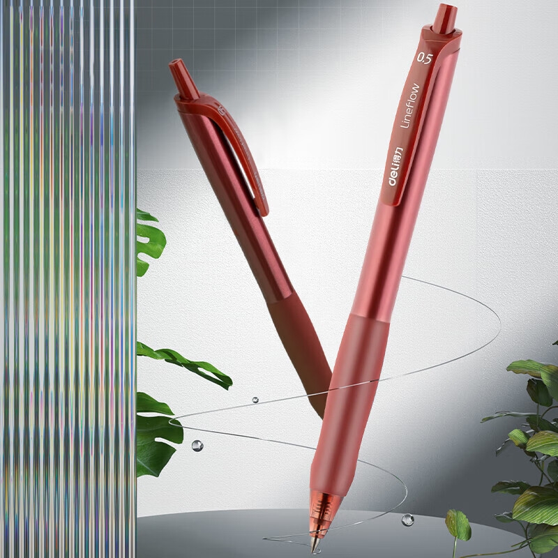 得力 S60 臻顺滑办公中性笔 子弹头 0.5mm 红色 12支/盒按盒销售 得力 S60 臻顺滑办公中性笔 子弹头 0.5mm 红色 12支/盒按盒销售