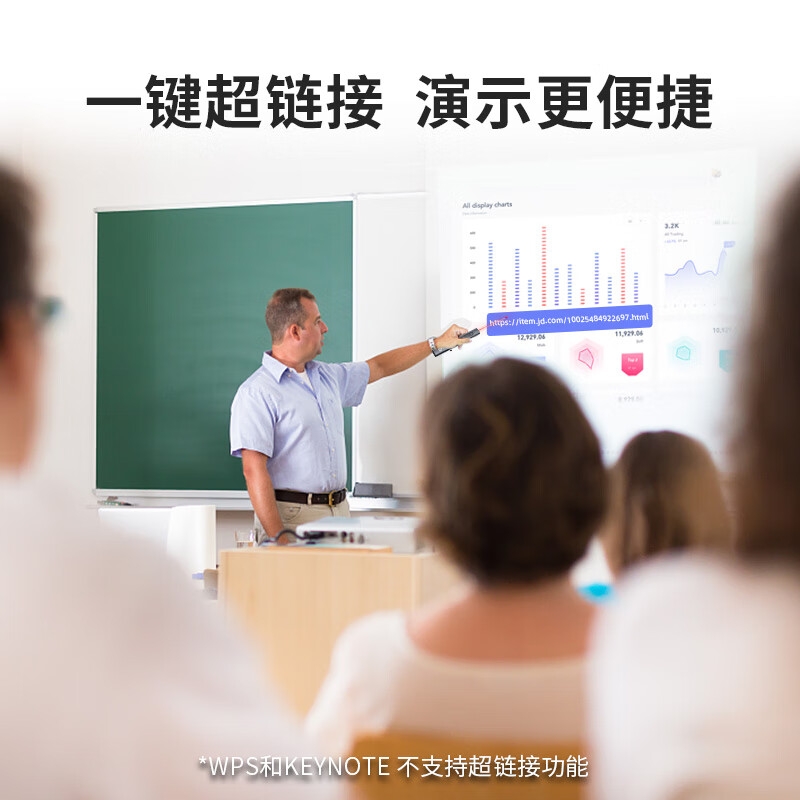 惠普 SS10 翻页笔ppt激光笔遥控翻页器 led屏可用 白色充电款按个销售