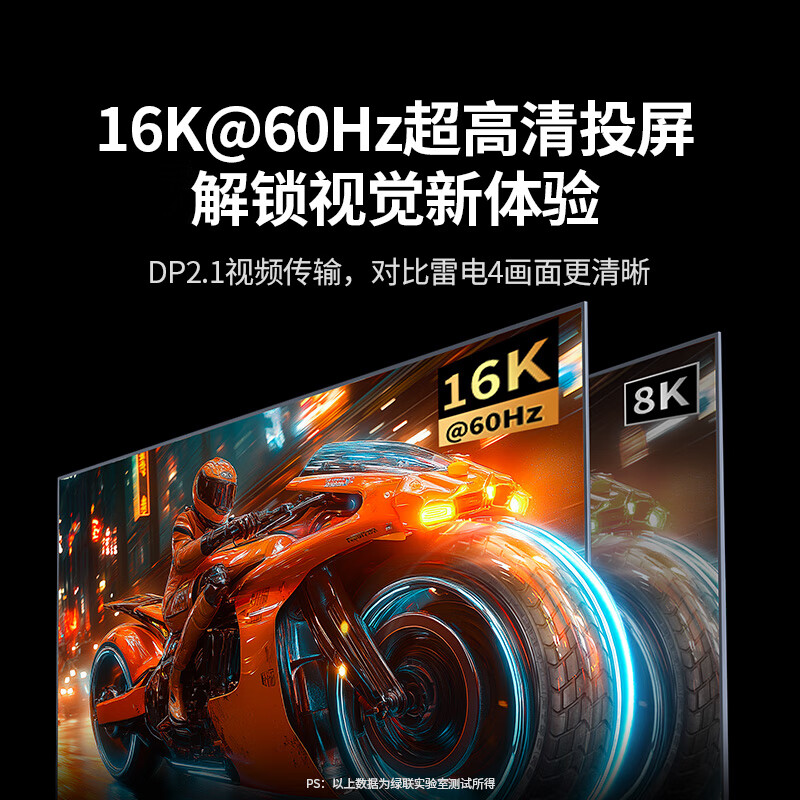 绿联 L703 全功能兼容USB4传输PD240W快充线双头Type-C 雷电5 120Gbps+16K投屏-1米按根销售