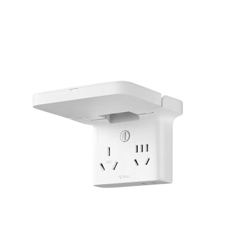 公牛 GN-94120 16A大功率空调热水器置物架插座 一转三(大功率电器用)按个销售