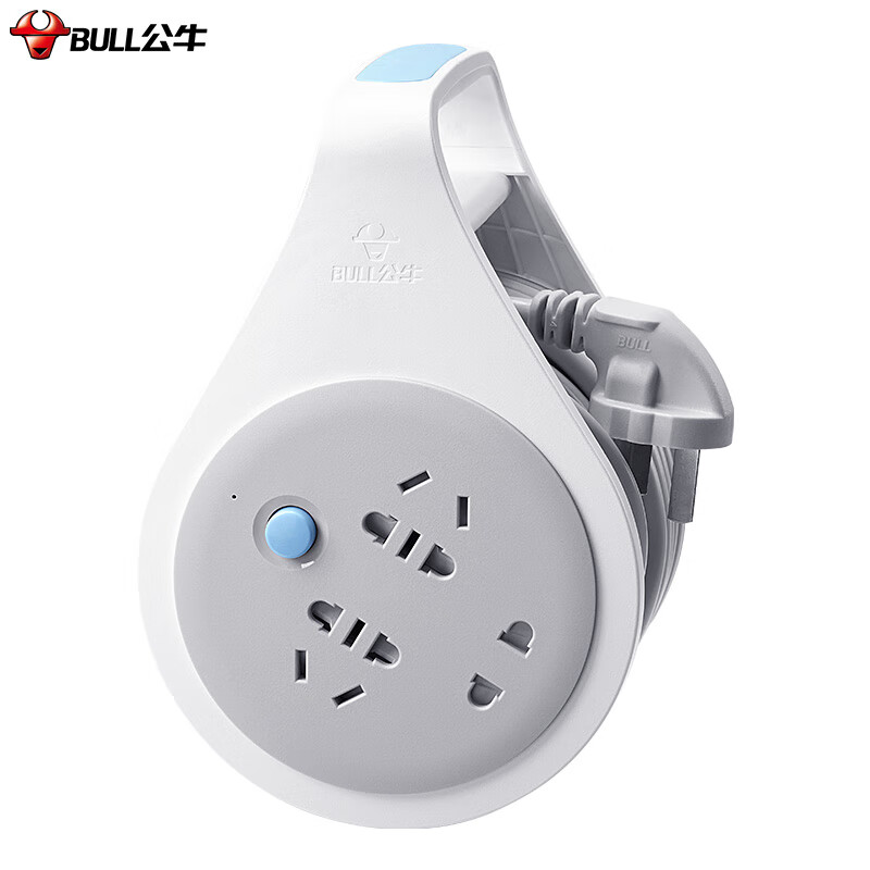 公牛 GN-801 过热保护工程卷线盘/插排 单相3位插排全长 5m  250V 10A 移动式按个销售