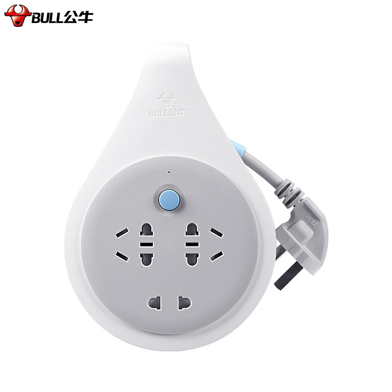 公牛 GN-801 过热保护工程卷线盘/插排 单相3位插排全长 5m  250V 10A 移动式按个销售