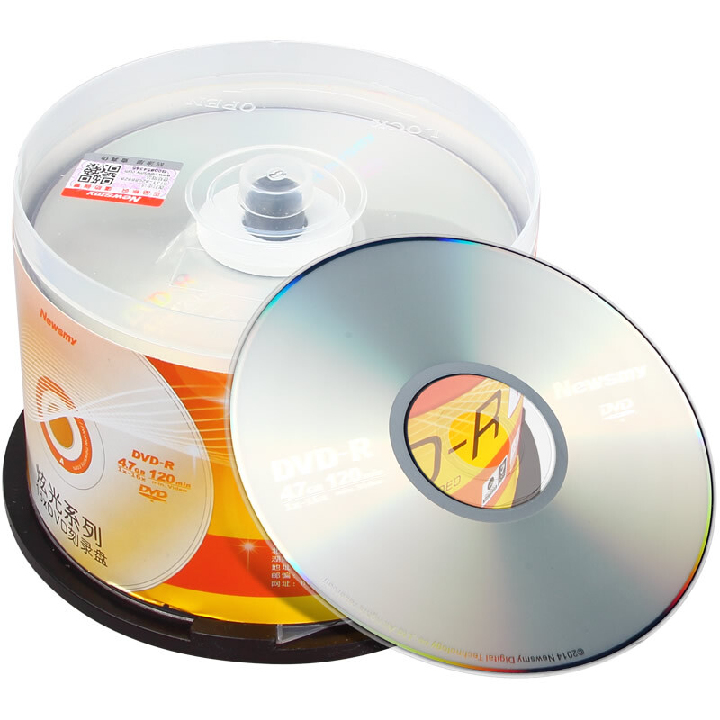 纽曼 DVD-R 空白光盘/光碟/刻录盘 炫光系列 16速4.7G 桶装50片按桶销售