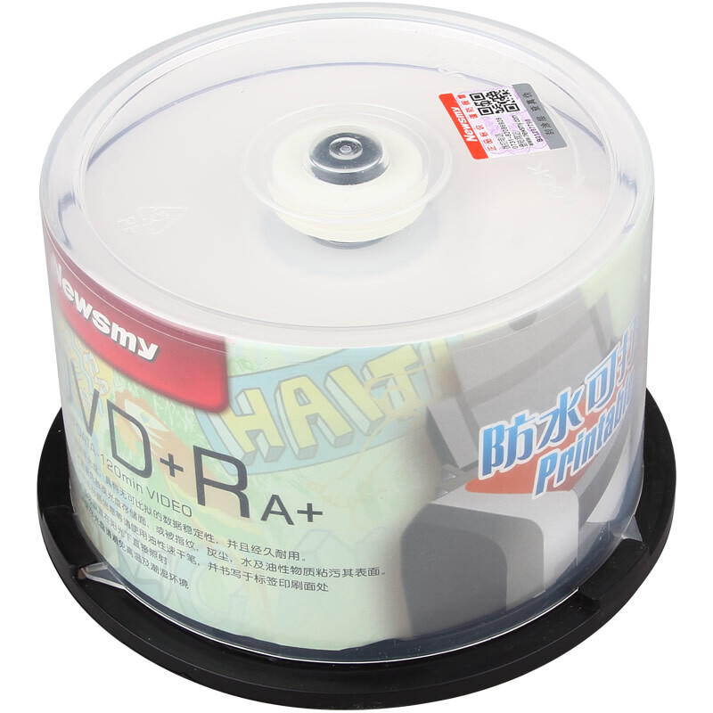纽曼 DVD+R 空白光盘/光碟/刻录盘 防水可打印系列 16速4.7G 桶装50片按桶销售