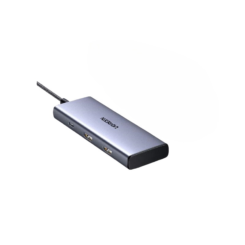 绿联 35897 Type-C扩展坞USB-C转双HDMI雷电4拓展坞分屏4K多屏炒股扩展 7合1 Win三屏异显 双HDMI按个销售