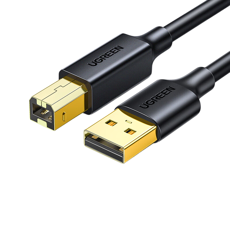 绿联 20846 USB2.0AM/BM方口镀金接头高速打印线 1米按根销售