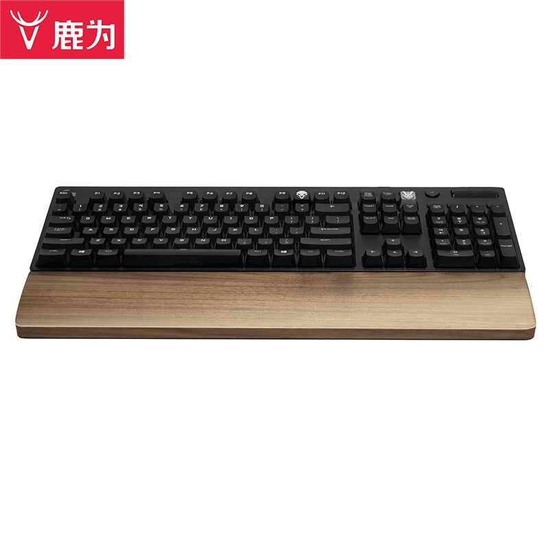 鹿为 ST1014 实木键盘托手木质机械键盘护腕垫 胡桃木-大号-104键44cm按个销售