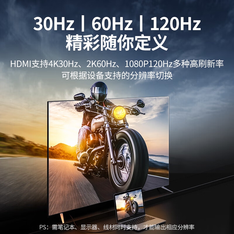 绿联 20490 Type-C直插扩展坞USB-C转HDMI转换器 HUB3.0分线器 4合1 4K投屏+千兆 HDMI+HUB按个销售