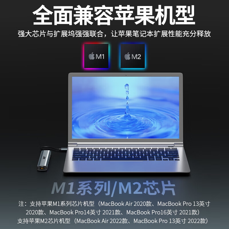 宏碁 HY41-T6 Type-C扩展坞千兆网口网线转接头 6合1 60Hz+千兆 USB3.0+HDMI按个销售