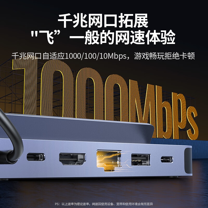 绿联 15388 SteamDeck 扩展坞 6合1 （货号CM666）按个销售