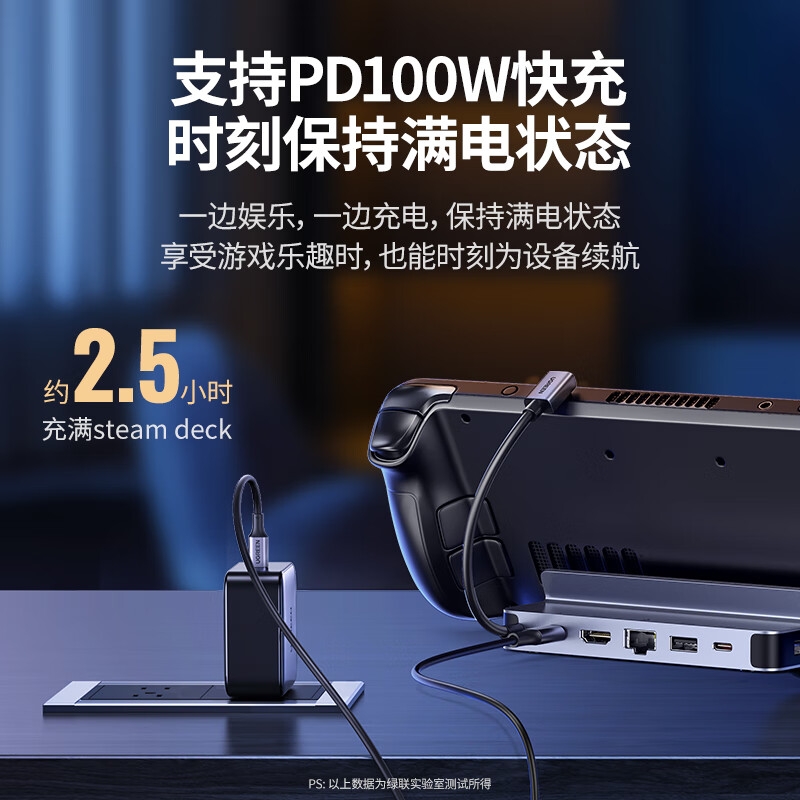 绿联 15388 SteamDeck 扩展坞 6合1 （货号CM666）按个销售