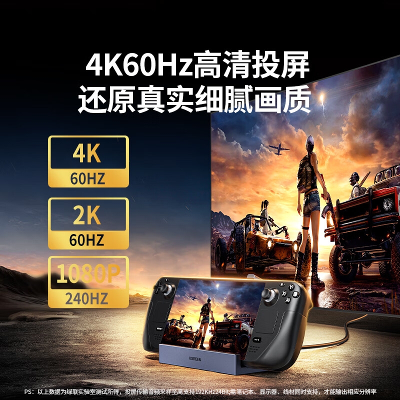 绿联 25869 Steam Deck扩展坞 9合1（货号CM800）按个销售