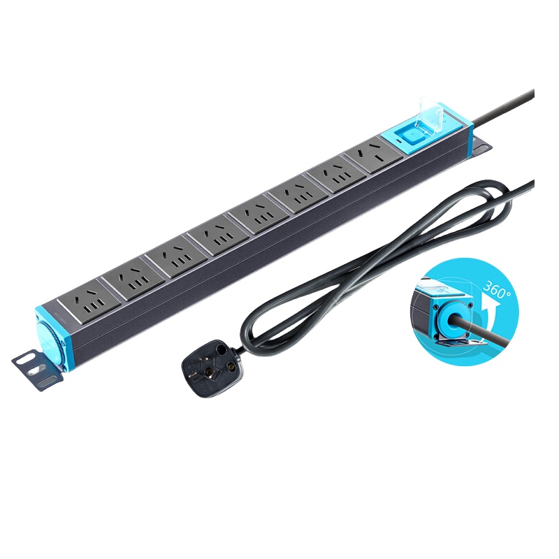 公牛 GNE-108D 16A大功率PDU桌面机柜插座拖线板 8位总控全长3米按个销售