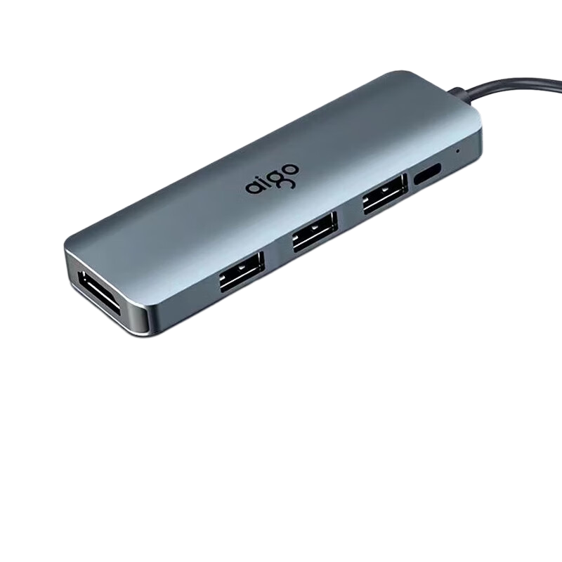 爱国者 T05-H3 Type-C扩展坞USB3.0分线器HDMI转接头4K60Hz超清笔记本拓展坞 5合1 4K 60Hz+USB3.0*3+PD按个销售