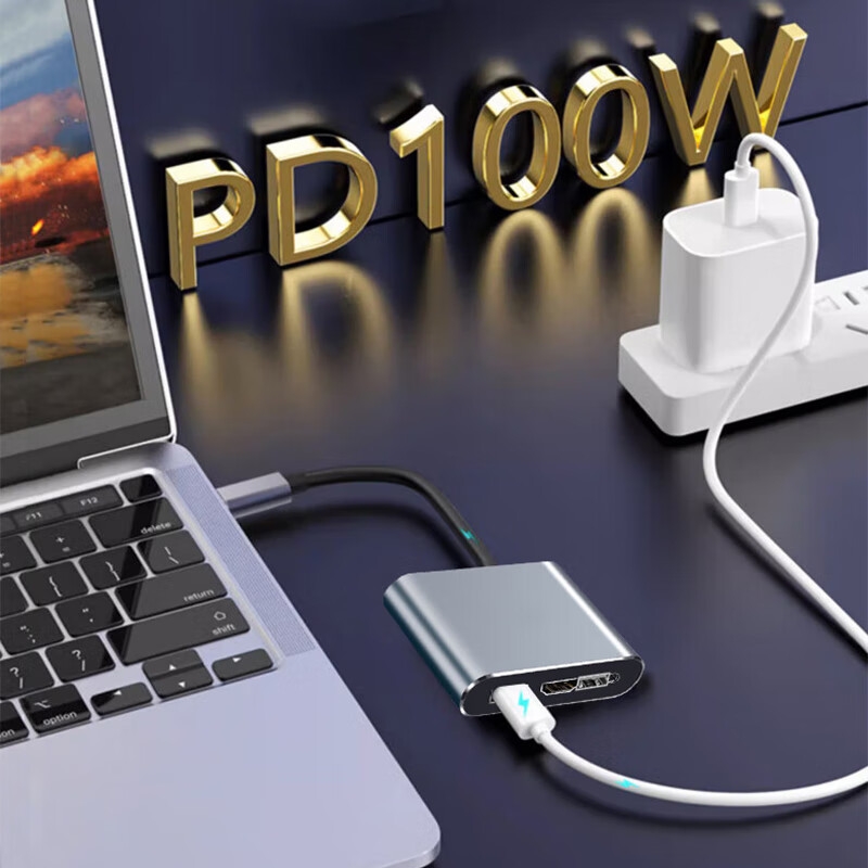 爱国者 KC03 Type-c扩展坞USB分线器HDMI转接头PD100W转接器 3合1 HDMI+USB 3.0+PD供电按个销售