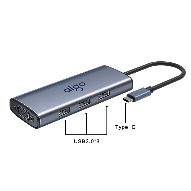 爱国者 T07-R Type-C扩展坞USB3.0分线器RJ45千兆网口转接器HDMI/VGA转接头 7合1 HDMI+VGA+千兆网+PD按个销售 爱国者 T07-R Type-C扩展坞USB3.0分线器RJ45千兆网口转接器HDMI/VGA转接头 7合1 HDMI+VGA+千兆网+PD按个销售