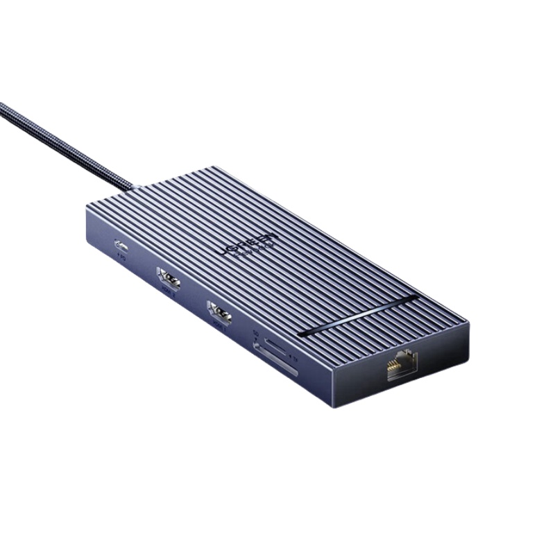 绿联 CM886-45366 USB-C转双HDMI 雷电4/5Type-C3.2扩展坞4K60Hz 10合1 Win三屏异显 10G双HDMI按个销售