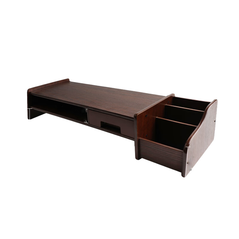 倍方 22525 电脑显示器增高架 多功能收纳 单抽屉胡桃色按个销售