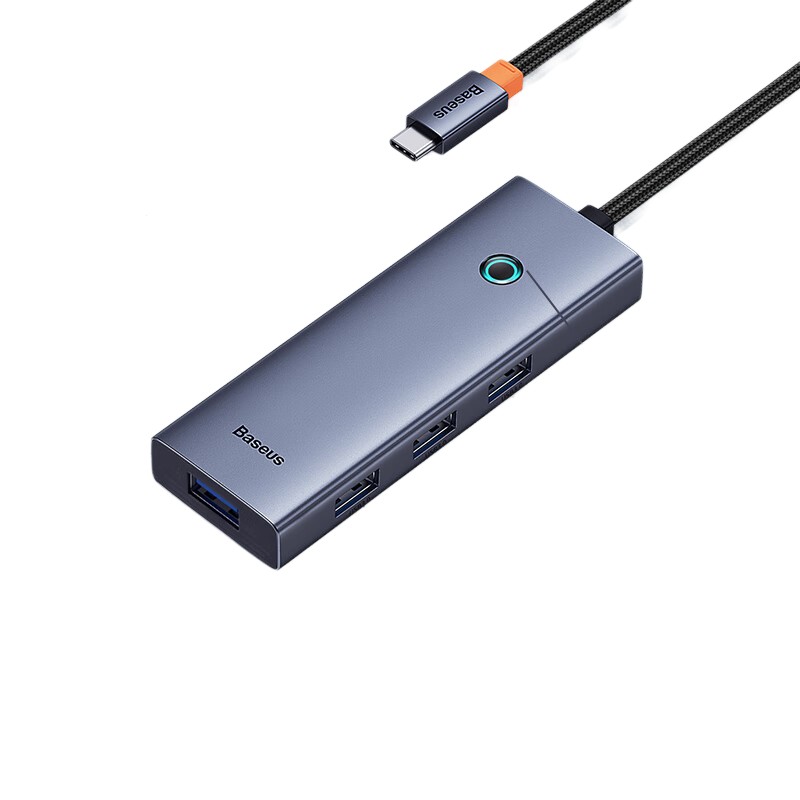 倍思 BS-OH118 超享系列 Type-C扩展坞 6合1-升级款[HDMI+HUB+PD]  HUB分线集线转换器4K60Hz投屏PD100W充电通用按个销售