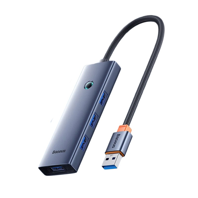 倍思 BS-OH108 超享系列 扩展坞 4合1铝壳分线器[USB3.0*4]按个销售