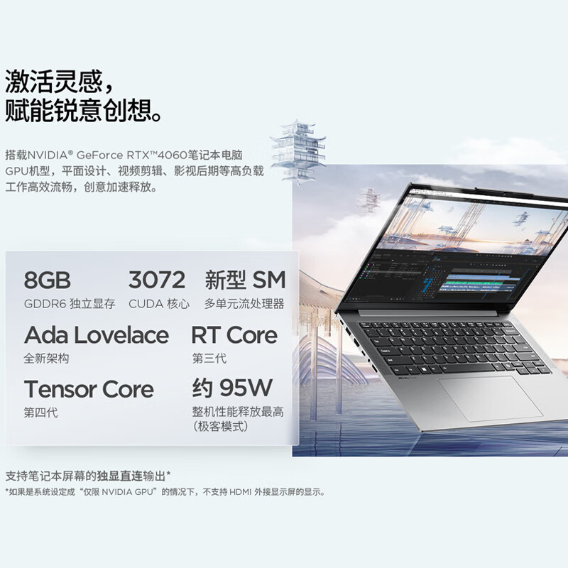 ThinkPad ThinkBook 14+ 2024 AI全能本笔记本电脑 英特尔酷睿Ultra9 185H 32G 1T 3K RTX4060  14.5英寸按台销售