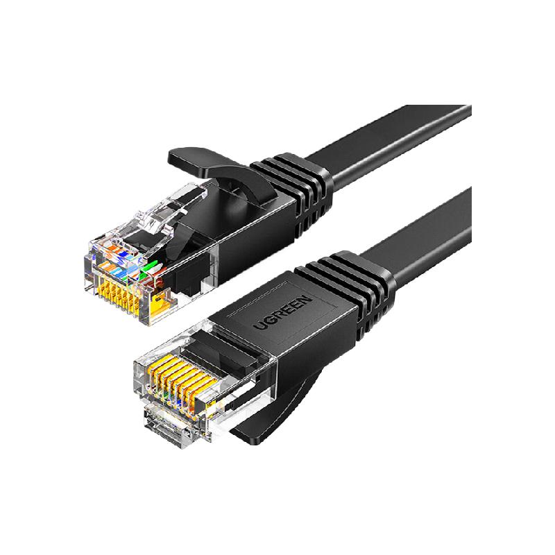 绿联 NW102 CAT6类电脑监控扁平网线 8芯双绞成品跳线六类千兆网络宽带线 1米按根销售