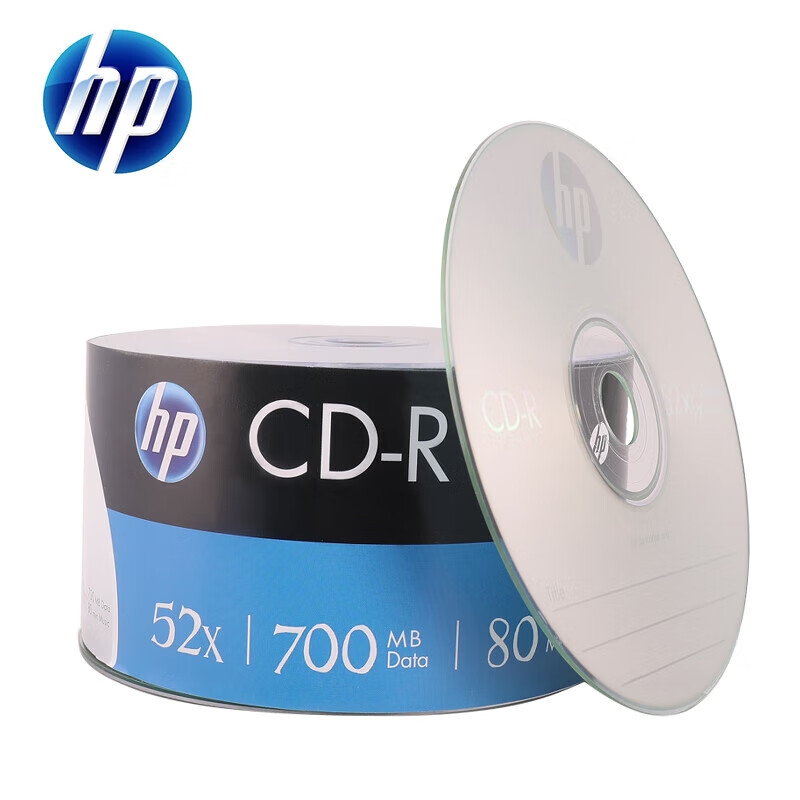 惠普 CD-R 光盘/刻录盘 空白光盘 办公系列 52速700MB  50片塑封装按包销售