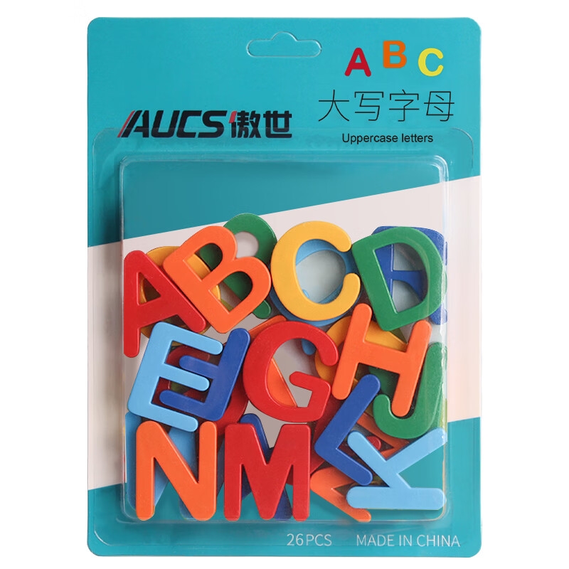 AUCS CK009 大写英文字母白板磁铁磁力贴片吸铁石 A-Z 26个按板销售