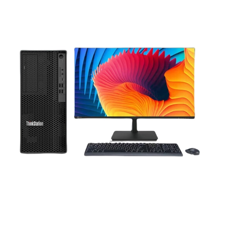 联想 ThinkStation K 商用高性能电脑主机显示器套装（AI小天）14代I7-14700 32G/512G固+2T/RTX3050/27英寸按套销售
