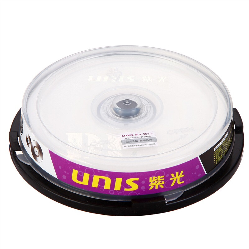 紫光 DVD+R 光盘/刻录盘 单面双层 空白光盘 8速8.5G 桶装10片按桶销售