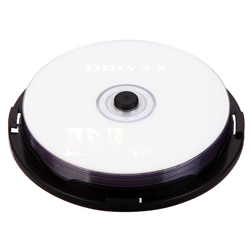 紫光 DVD+R 光盘/刻录盘 单面双层 空白光盘 8速8.5G 桶装10片按桶销售