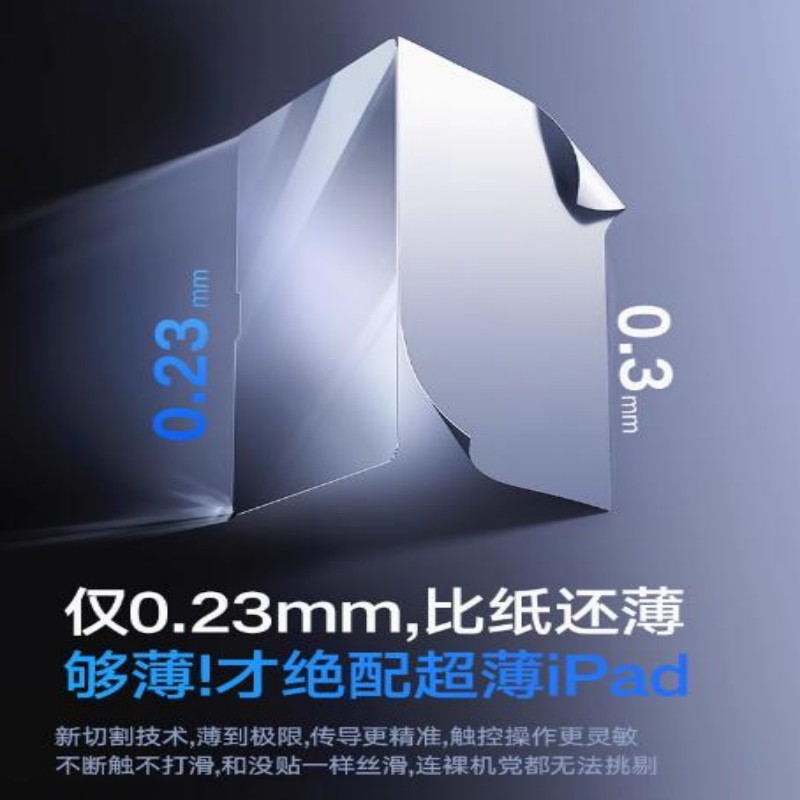 图拉斯 钢化膜13英寸超防摔耐刮 薄到极限★灵敏顺滑★无损高透光 适用于iPad Pro2024按张销售