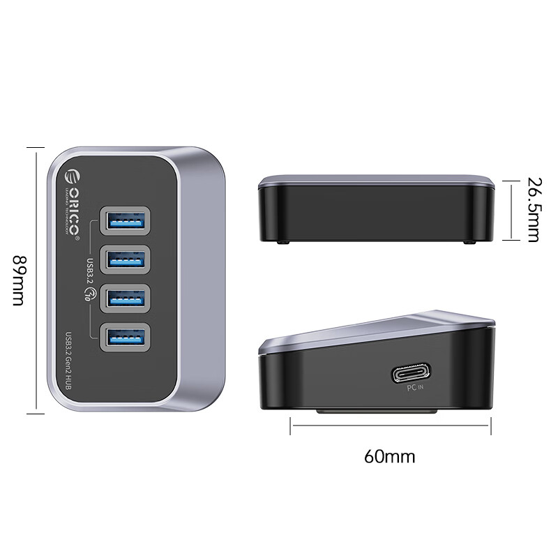 奥睿科 M34A-G2-05 USBGen2扩展坞 4口USB0.5米按个销售