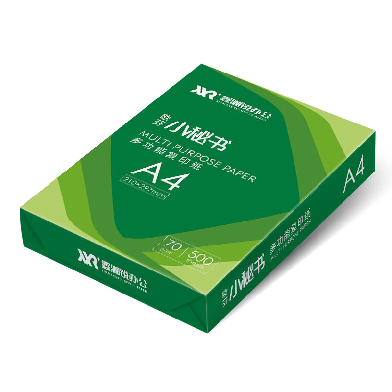 欧芬小秘书 绿秘书 复印打印纸 80gA4 8包/箱 500张/包按箱销售 欧芬小秘书 绿秘书 复印打印纸 80gA4 8包/箱 500张/包按箱销售