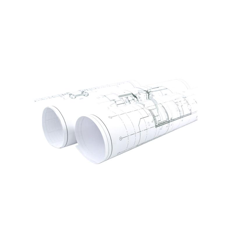 兰章 绘图纸 80克  880mm*150米/卷-2卷装  工程白按套销售