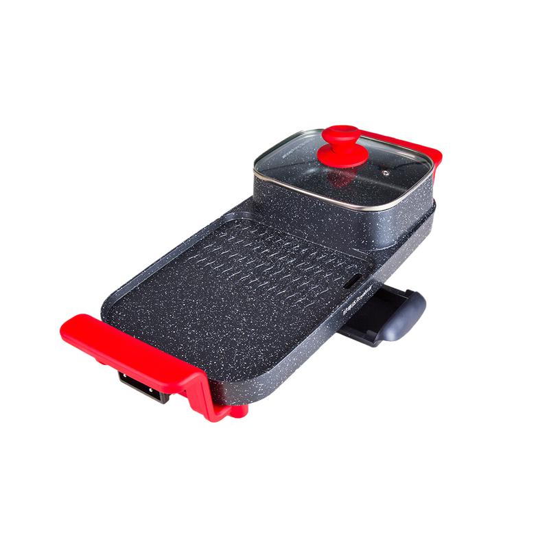 荣事达 RS-SK180B1 多功能涮烤一体机 1.2L 锅体材质 铝合金  烤涮两吃  红色系按（台）销售