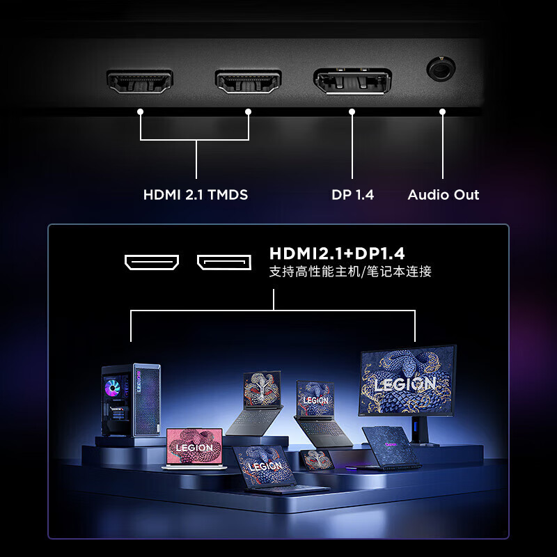 联想 LEGION 24-10 电脑显示器 拯救者 23.8英寸FHD IPS原生高刷/240Hz/旋转支架按台销售